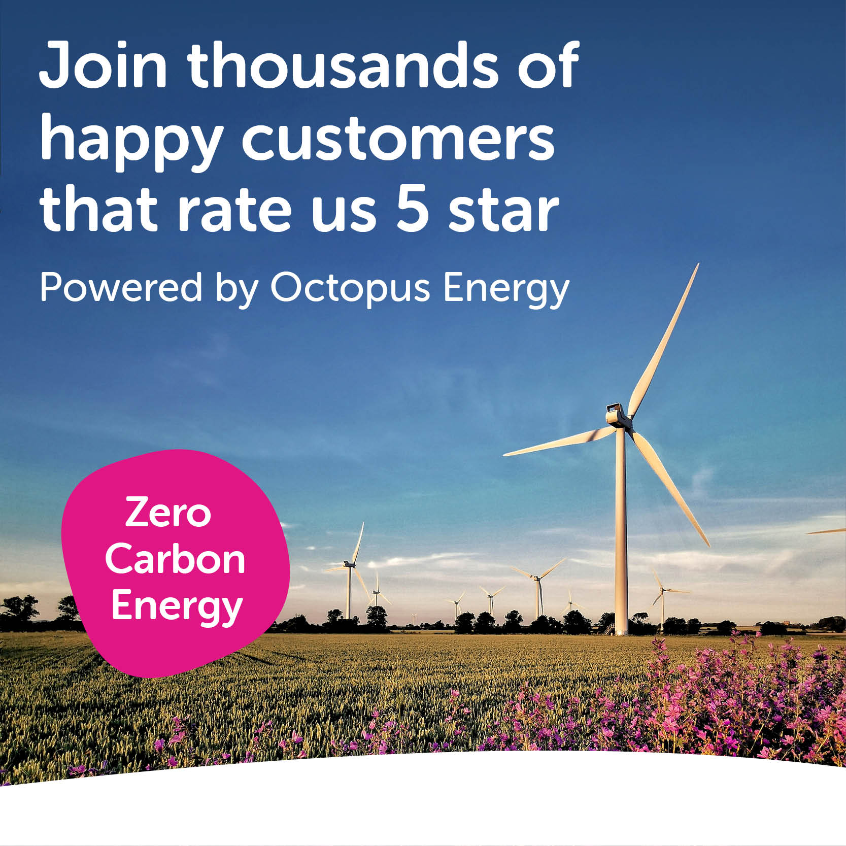 wind turbines in a field