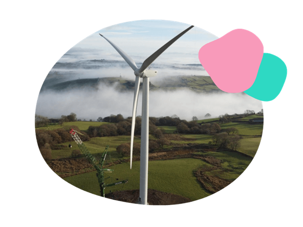 wind turbine in wales