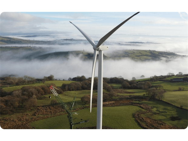 wind turbine in wales