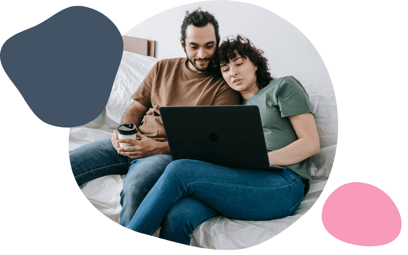 young couple checking their octoplus account