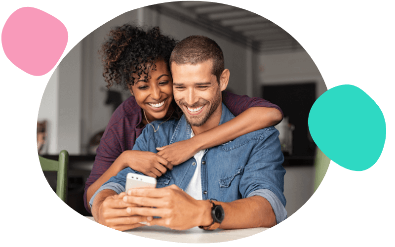 young couple checking their octoplus account