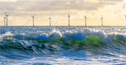 wind turbines off coast of the UK